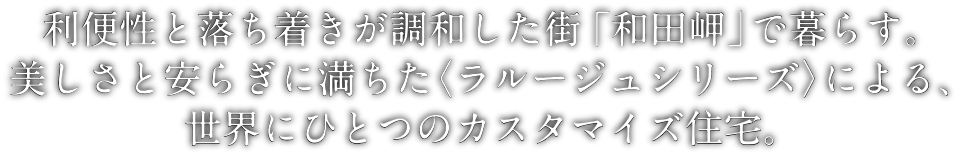 利便性と落ち着きが調和する街「和田岬」に住まう。美しさと安らぎを感じる、世界にひとつのカスタマイズ住宅。