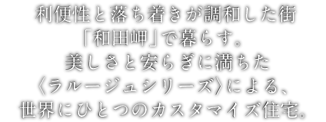 利便性と落ち着きが調和する街「和田岬」に住まう。美しさと安らぎを感じる、世界にひとつのカスタマイズ住宅。